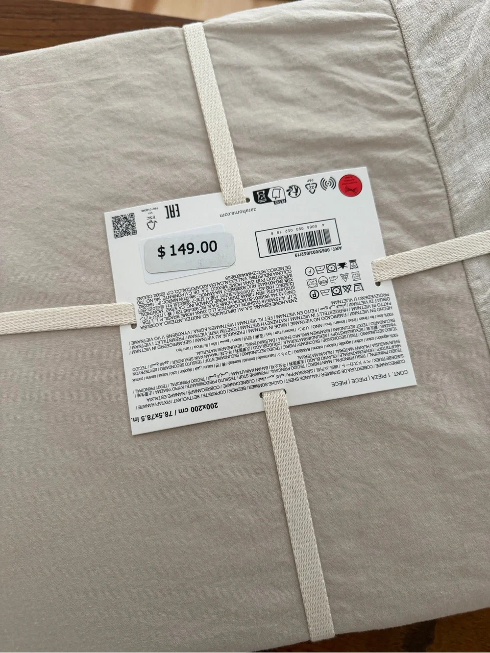 NWT Zara Home Faded Linen Bed Skirt